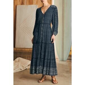 FAHERTY Orinda Long Sleeve Maxi Dress Sz S